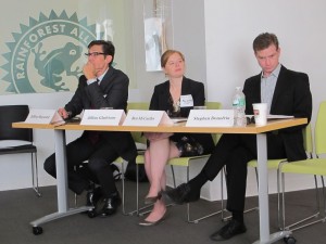The panelists at a post-launch event for a new Supply Change report at Climate Week NYC on Thursday.