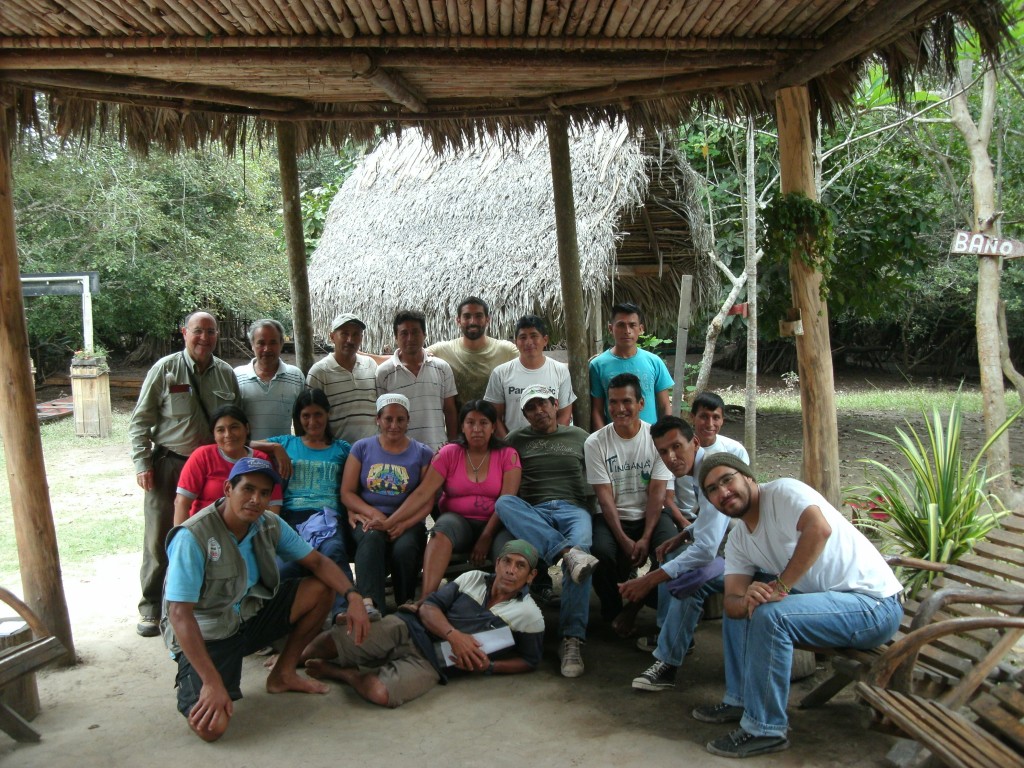 The working team of the community-founded Local Tourism Management Association in SRC. Photo courtesy of Ecoaldeas Peru.